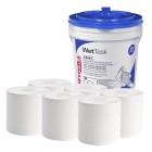Wettask Hydroknit Wipers with Bucket 06001, 6 Rolls + 1 Bucket / Case image