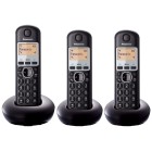 Panasonic Cordless Telephone Triple Pack Black Kx-Tgb213Nzb image