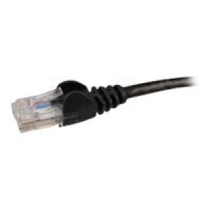 Dynamix 0.5m Cat6 Black Utp Patch Lead  550mhz Slimline Snagless Molding