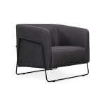 Maxwell Lounge 1 Seater Charcoal Fabric image