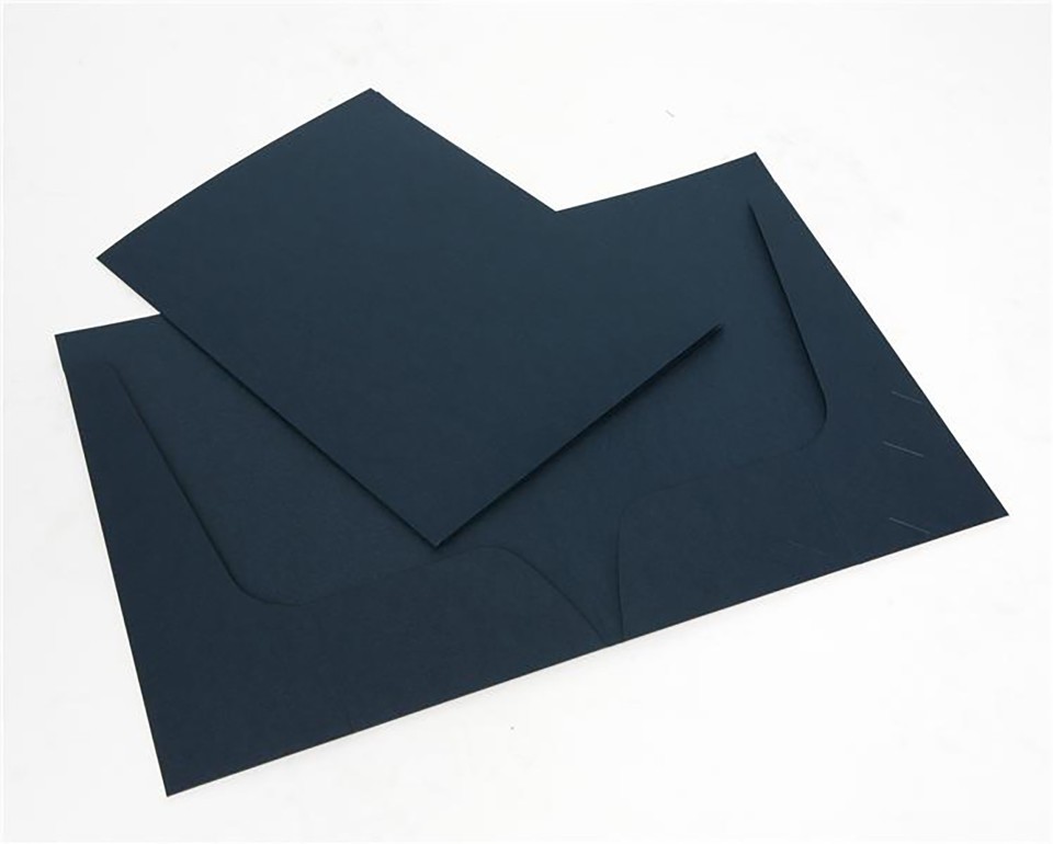 FM Presentation Folder Double Pocket A4 240gsm Matt Navy