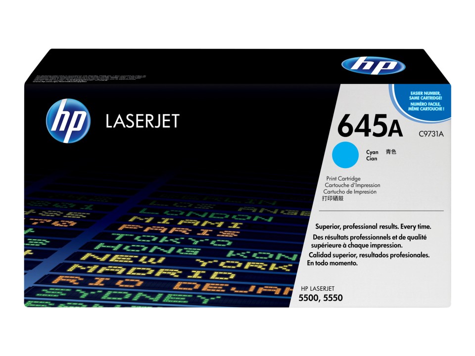 HP LaserJet Toner Cartridge  645A Cyan