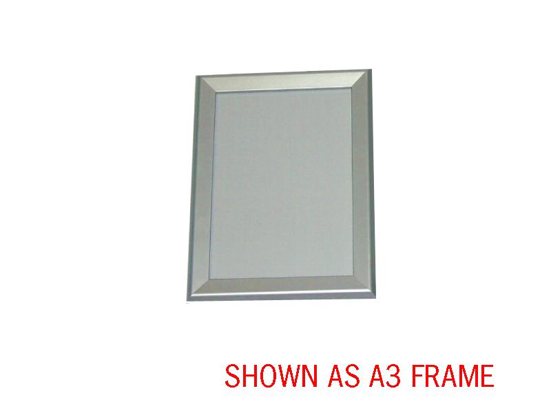 Manhattan A0 Premium Aluminium Snap Frame With Mitred Corners Silver