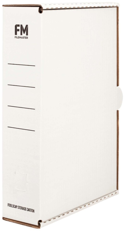 FM Storage Carton Standard Strength Foolscap 385x250x85mm White