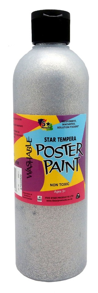 5 Star Tempera Paint Glitter 500ml