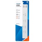 Jackson 4-way Surge Protected Powerboard With 2x Usb-a & 2x Usb-c 3.4a Ports For Charging Devices image