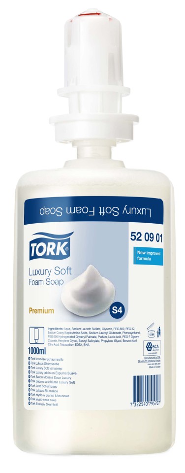 Tork S4 Luxury Soft Foam Soap 1 Litre 520901