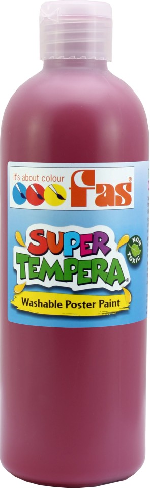 FAS Super Tempera Paint 500ml Burgundy