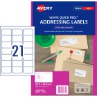 Avery Address Labels with Quick Peel for Laser Printers - 63.5 x 38.1 mm - 420 Labels (L7160) image