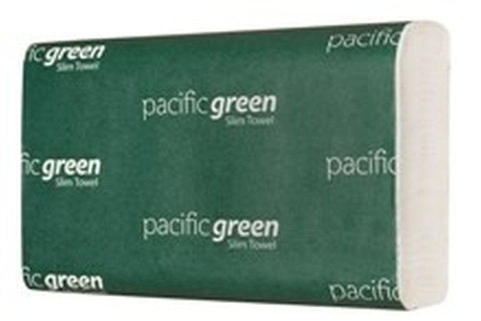 Pacific Green Slimtowel Hand Paper Towel 1 Ply White 200 Sheets per Pack GS200A Carton of 20