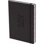 Collins 2024 Coloured Edge Diary A5 Day To Page Black image