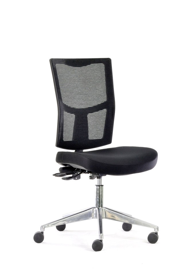 Knights Urban Mesh Chair Alloy Base Black