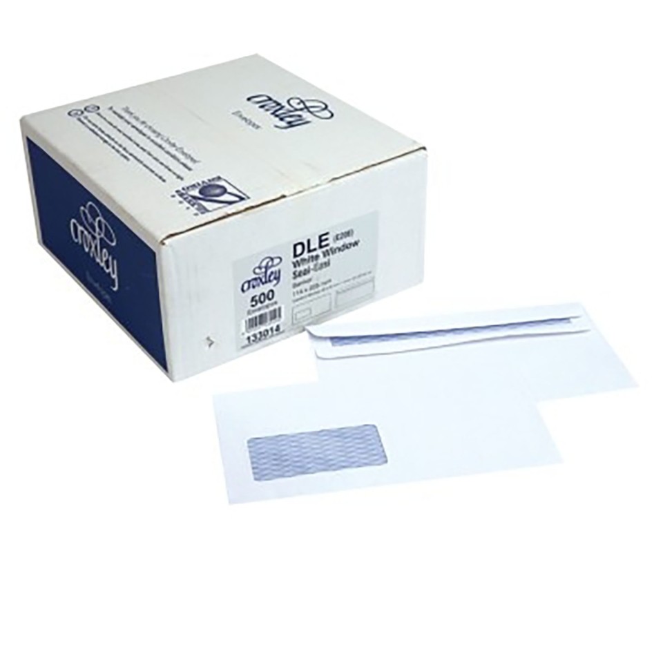 Croxley Envelope Window FSC Mix Credit Seal Easi DLE 114x225mm Box 500