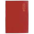 Collins 2024 PVC Limp Cover Diary A5 Day To Page Red image