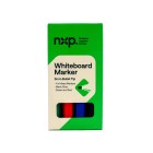 NXP Whiteboard Marker Recycled Bullet Tip 1.5-3.0mm Assorted Colours Pack 4 image