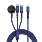 Promate 1.5m 5in1 Multi-connector Charging Cable With Both Usb-c & Lightning Connectors Blue image