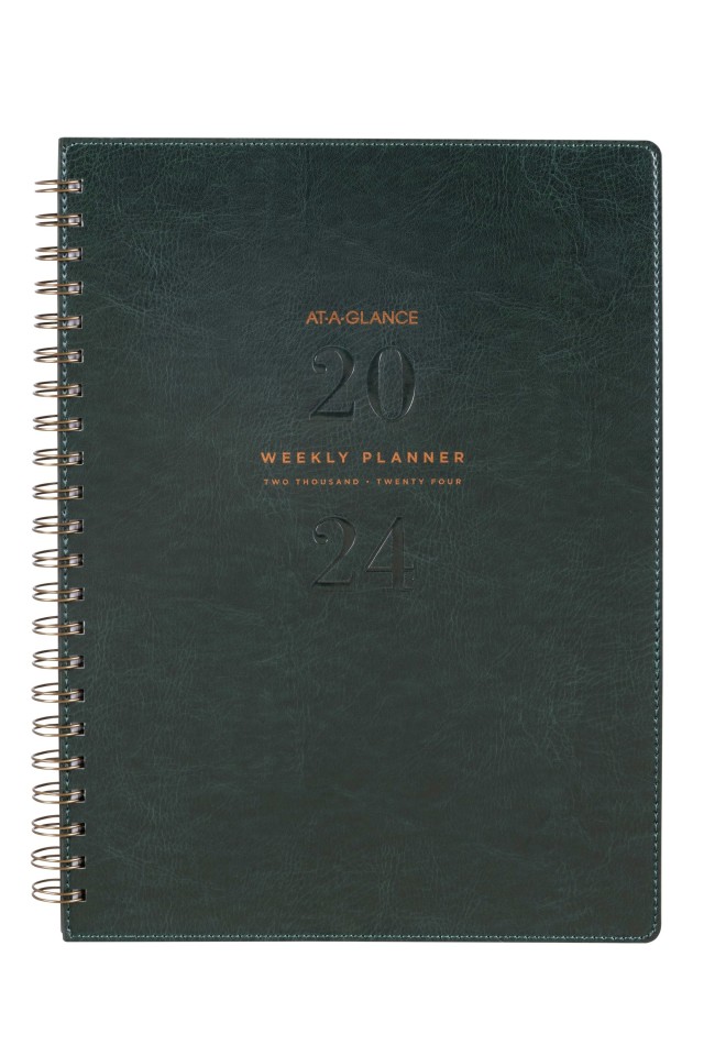 At-A-Glance Signature Collection 2024 Weekly Planner A4 Green