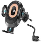 Promate 15w Transparent Auto Clamping Wireless Charging Car Mount image