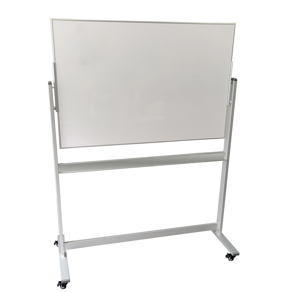 Quartet Penrite Whiteboard Reversible Magnetic Mobile Pivoting 1200x1500mm Porcelain