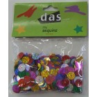 DAS Sequins Circles Assorted Colours 25g