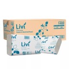 Livi Essentials Slimfold Paper Towel 1 Ply White 200 Sheets per Pack 1402 Carton of 20