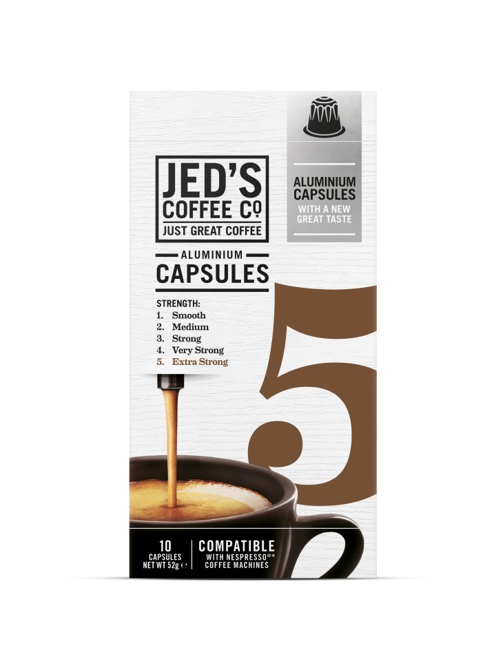 Jed's No 5 Coffee Capsules Extra Strong Box 10