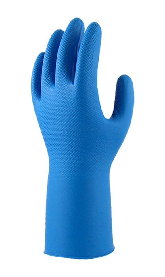 Grippaz 308 Blue Long Nitrile Gloves Box Of 50 Blue-S