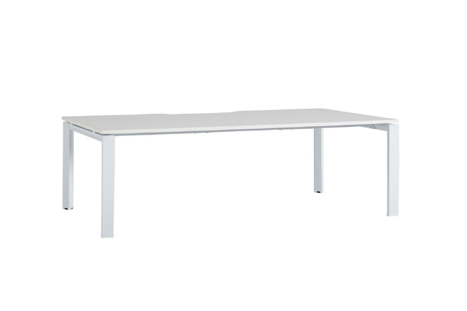 Novah Straight Desk 1200Wx600Dmm White Frame / White Top 