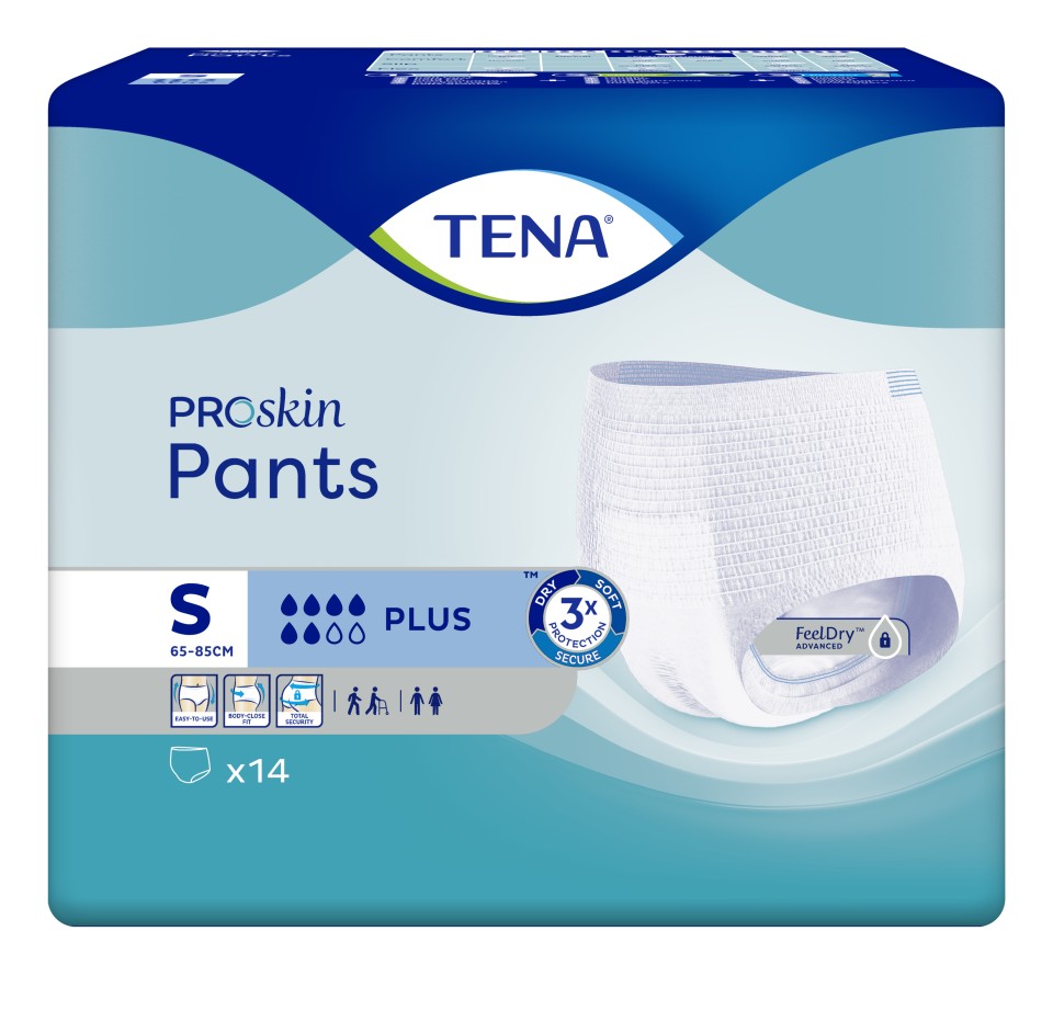 Tena PROskin 792414 792415 Pants Plus Small Pack of 14