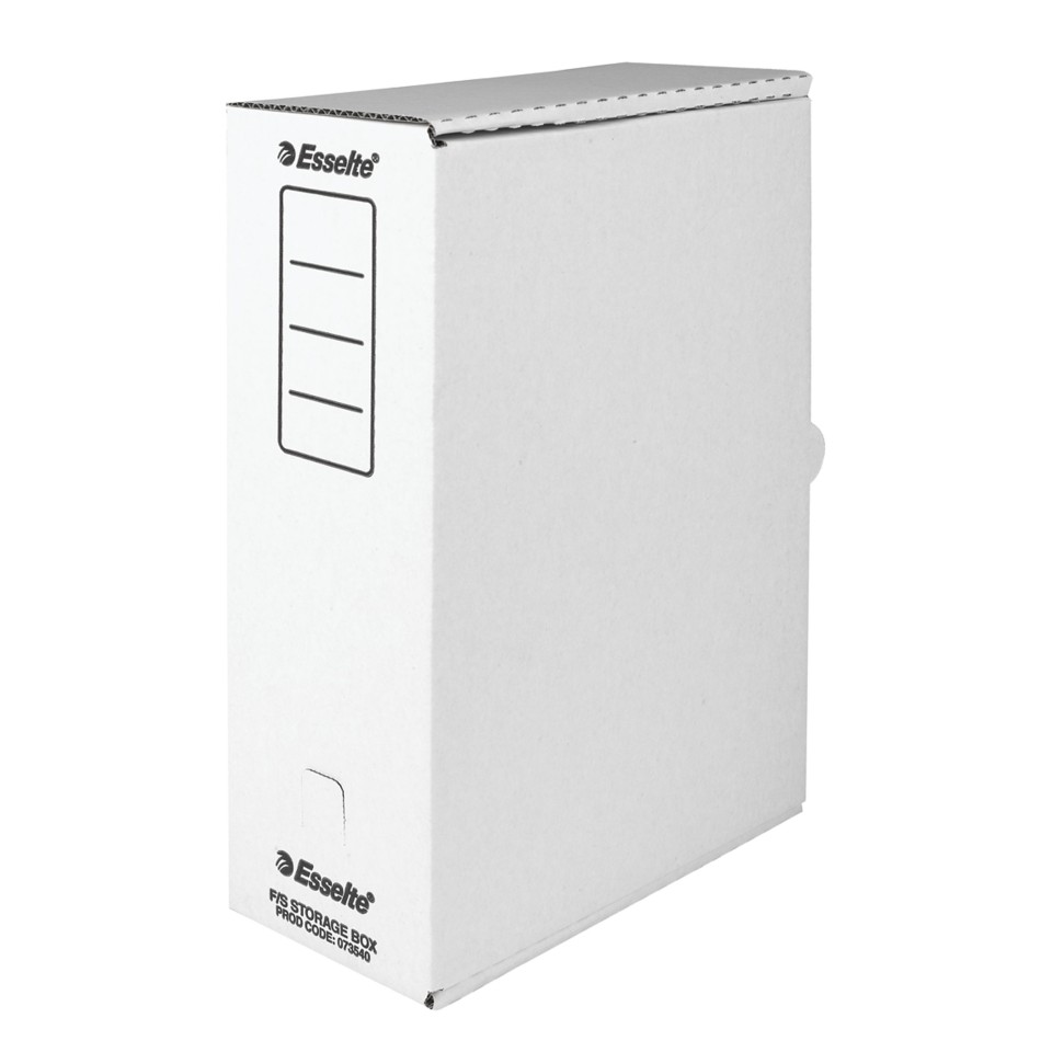 Esselte Box File Foolscap Jumbo 1.5 Times Deeper White