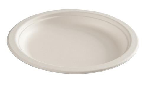 Green Choice Sugarcane 23cm Dinner Plate Cream Pkt 50