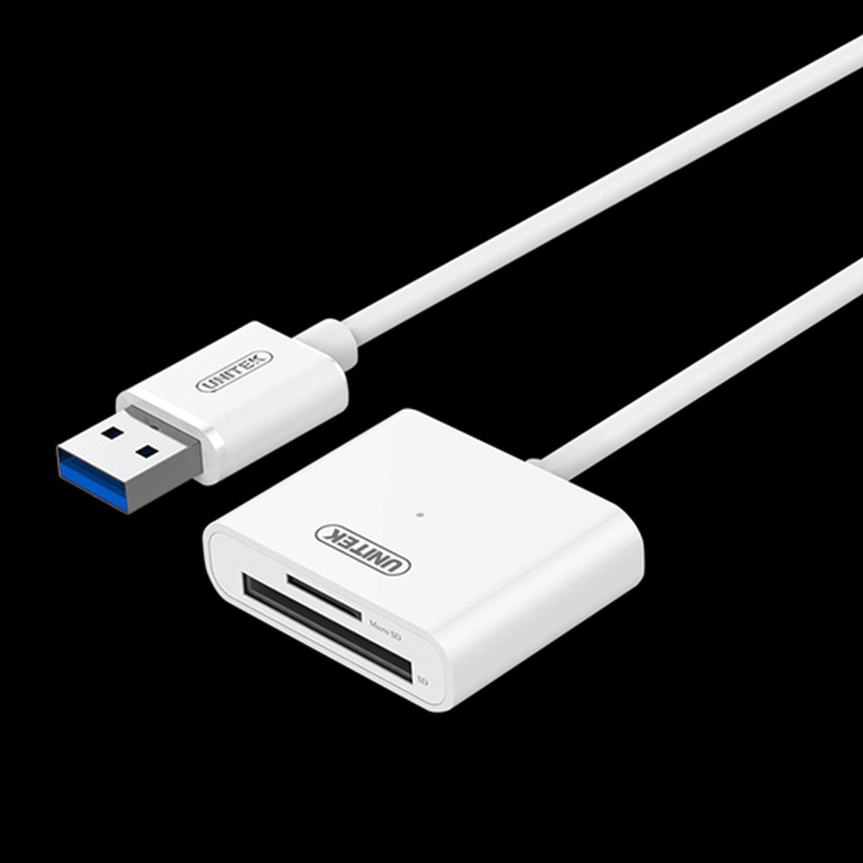 Unitek Usb 3.0 SD And Micro SD Card Reader White