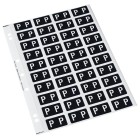 Codafile Lateral File Labels Alpha Letter P 25mm Sheet 40 image
