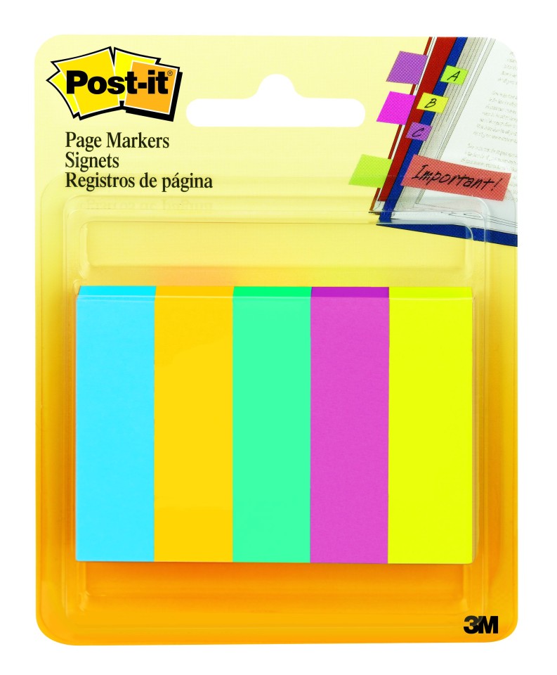 Post-it Page Markers 670-5AU Floral Fantasy/Jaipur 12x440mm Assorted Colours Pack 5