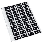 Codafile Lateral File Labels Number 4 25mm Sheet 40 image