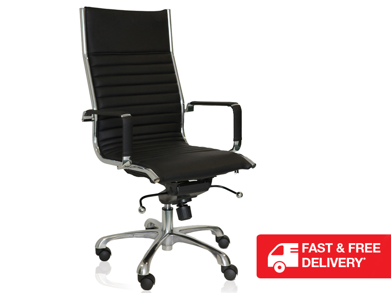 ES Executive Chair 3 Lever High Back Black PU