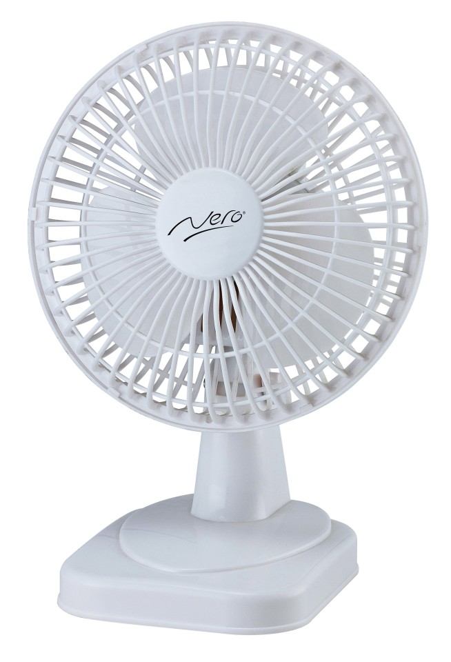 Nero Desk Fan 15cm White