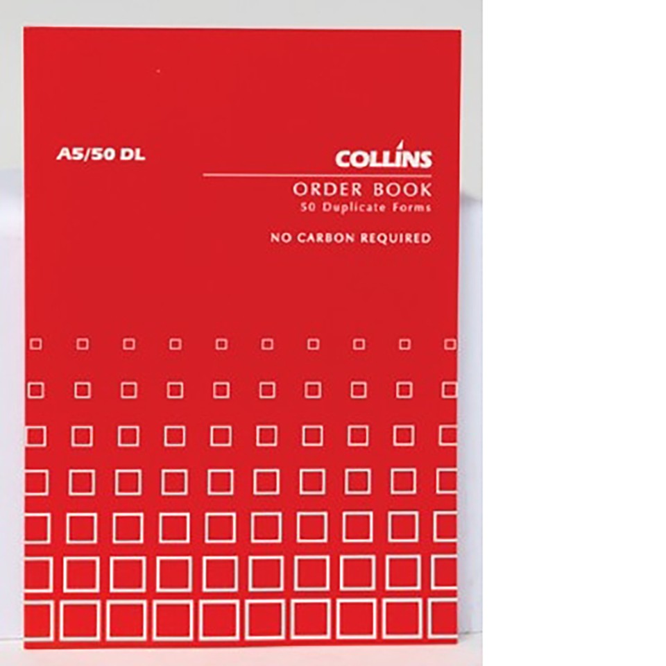 Collins Goods Order Book No Carbon Required A5 50 Duplicates