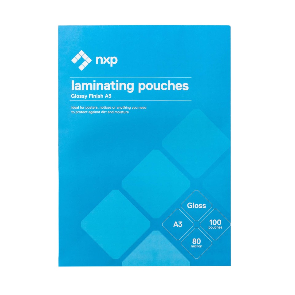 NXP Laminating Pouches A3 80 Micron Pack 100