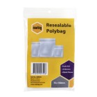 Marbig Resealable Polybag 75 x 100mm Ziplock Closure 45 Microns Pack 50