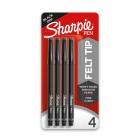 Sharpie Fineliner Pen Fine 0.4mm Black Pack 4 image