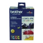 Brother 3 Colour Ink Cartridges LC38CL-3PK image