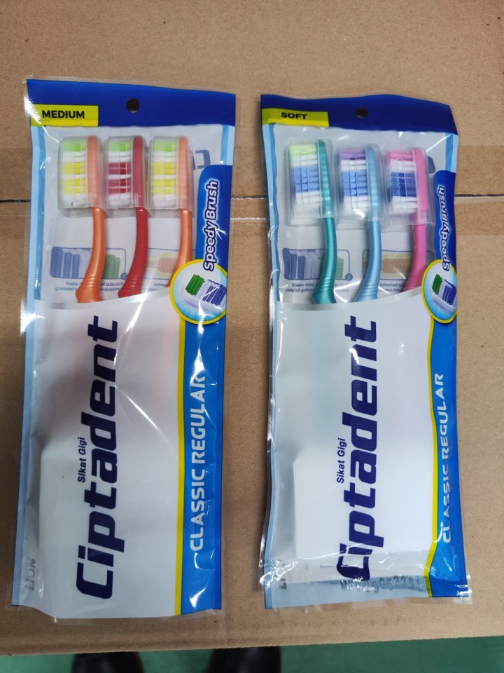 Ciptadent Diamond Head Toothbrush Medium Carton Of (36pls/3) 108