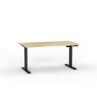 Agile 3 Stage Height Adjustable Desk 1500Wx800Dmm Atlantic Oak Top / Black Frame image