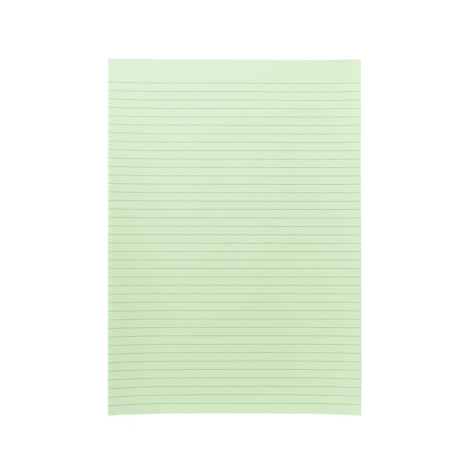 NXP Topless Writing Pad Ruled A4 50 Leaf 70gsm Green