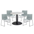 Lunar Table With Maven Upholstered Chairs image