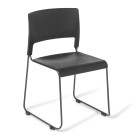 Slim Visitor Chair Black Shell / Black Frame image