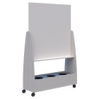 Move Whiteboard Mobile Partition Planter 1220Wx1912Hmm Silver Strata image