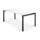 Novah Meeting Table - Black Frame / White Top 1600x800 image