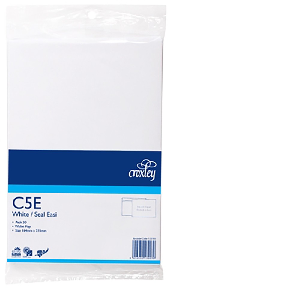 Croxley Envelope C5E Seal Easi Wallet 50 Pack